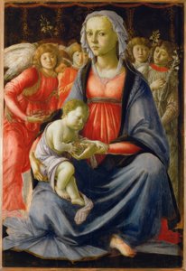 Mary with Child and Five Angels